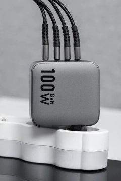 Nabíjačka Forcell GaN 100W 3xUSB-C 1xUSB-A PD QC SFC