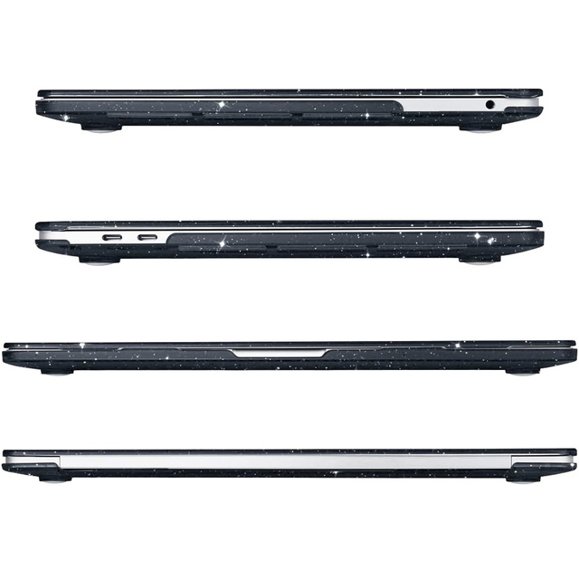 Pevné puzdro Alogy pre Apple MacBook Pro 13 2016-2020 Glitter Black