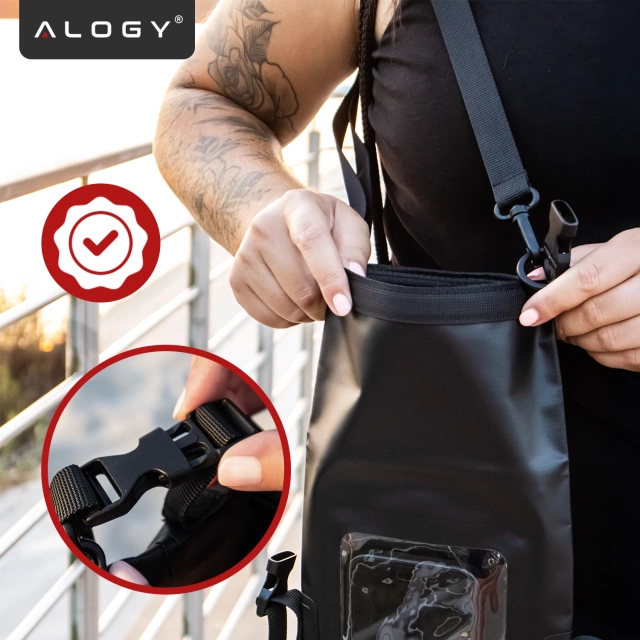 Pouch Vodotěsné pouzdro na telefon Velká taška Pouzdro Vodotěsné Alogy Vodotěsné černé