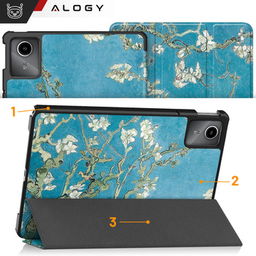 Puzdro na tablet Lenovo Tab M11 10,95" TB330FU / TB330XU / TB331FC Kryt na tablet Puzdro Alogy Obal na knihu Blossoming Mandľový strom (van Gogh) stylus