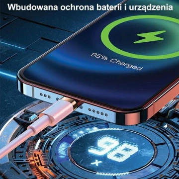 USAMS Kábel U63 USB-C na Lightning 1,2m 20W PD Fast Charge čierny