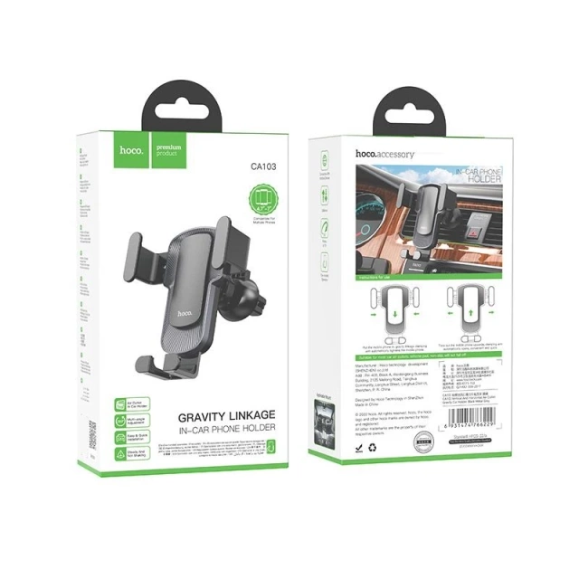 HOCO gravity car holder for grille CA103 black