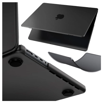 Protective Case for Apple Macbook Pro 16 - M1/M2/M3/M4 2021-2024 2025 Alogy AirGuard™ Flexible Case Matte Black