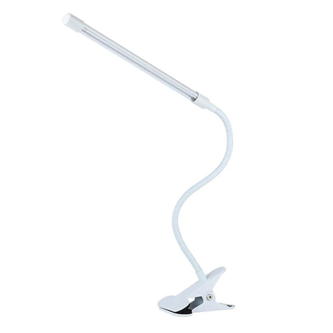 LED desk lamp with reading clip White