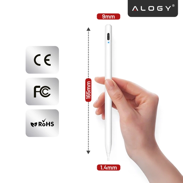 Alogy Magnetic Stylus Pen Note & Sketch Pen for Apple iPad Pro/ Air/ Mini White