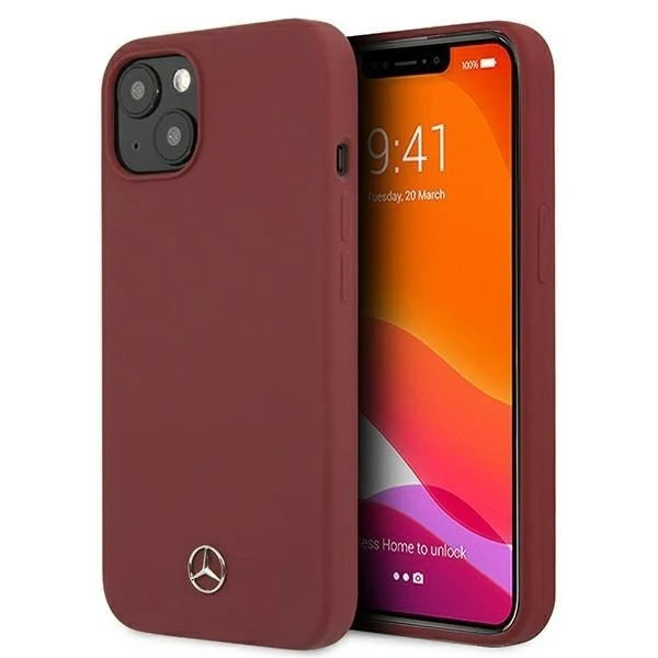 Etui ochronne Mercedes MEHCP13MSILRE do Apple iPhone 13 6,1" czerwony/red hardcase Silicone Line