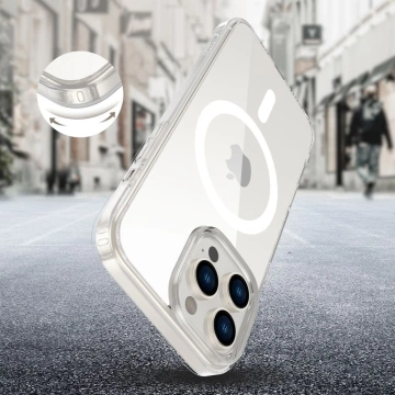 Kryt Etui Tech-Protect Flexair Hybrid MagSafe pre iPhone 16 Pro Max, priehľadný