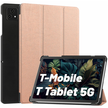 Sklenené puzdro pre T-Mobile T Tablet 5G 10,36" puzdro na tablet Alogy Book Cover Case Rose Gold Stylus Free