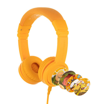 Słuchawki przewodowe dla dzieci BuddyPhones Explore Plus (żółte)