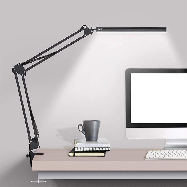 Alogy LED desk lamp Dreslarska USB with an adjustable long arm for the desk top Black