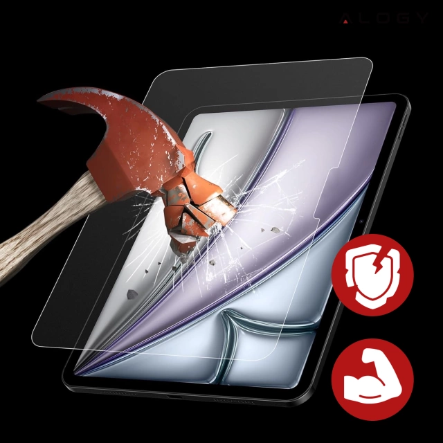 Matowe Szkło hartowane do Apple iPad Air 6 11" 2024 Alogy Matte Paper-Like Screen Protector z zestawem montażowym