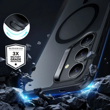 Kryt Samsung Galaxy S25 Plus matný čierny ESR Classic Hybrid HaloLock MagSafe