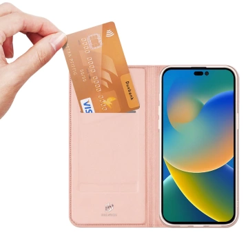Dux Ducis Skin Pro holster cover flip cover для iPhone 14 Pro рожевий