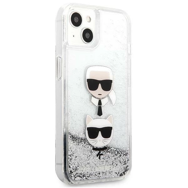 Karl Lagerfeld KLHCP13SKICGLS iPhone 13 mini 5,4" srebrny/silver hardcase Liquid Glitter Karl