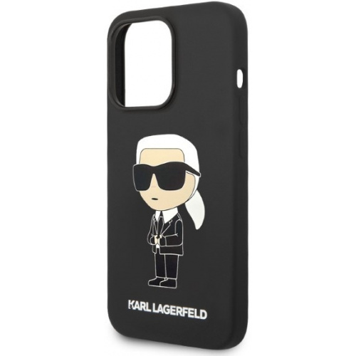 Pouzdro Karl Lagerfeld KLHMP14LSNIKBCK pro iPhone 14 Pro 6,1" pevné silikonové pouzdro Iconic Magsafe