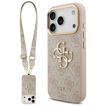 Etui Guess 4G Big Classic Logo Big Strap Metal Buttons do iPhone 17 Pro Różowy