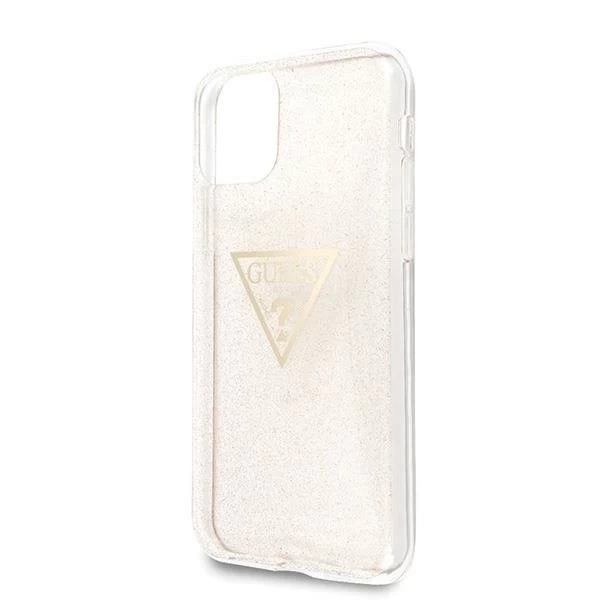 Guess GUHCN58SGTLGO iPhone 11 Pro złoty/zlatý pevný obal Glitter Triangle