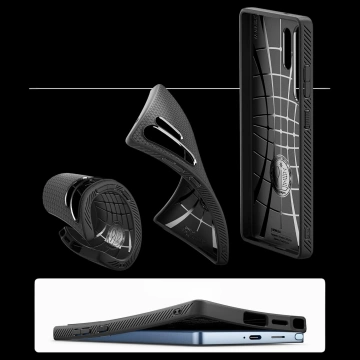 Ochranný kryt Spigen Liquid Air pro Samsung Galaxy S25 Ultra, matný, černý