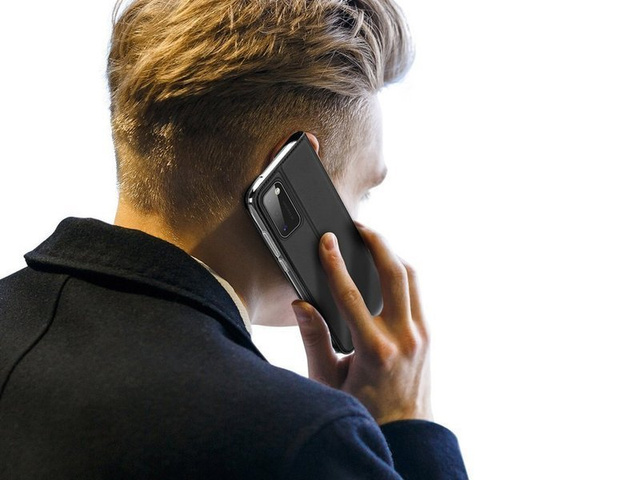 Ochranné kožené flipové pouzdro Dux Ducis pro Samsung Galaxy A41 Black