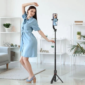 Selfie Stick L04S Magsafe Bluetooth statyw Stativ Black
