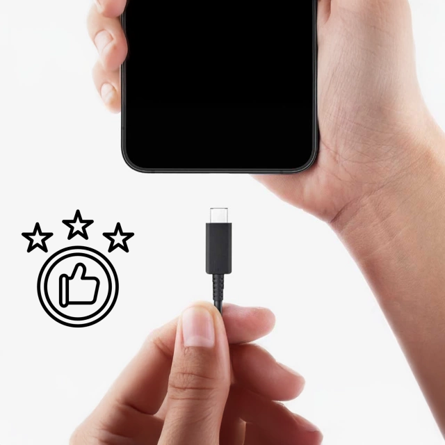 Original Samsung USB-C-auf-USB-C-Kabel EP-DW767 zum Aufladen, 1,8 m, 3 A, 25 W/45 W, Weiß