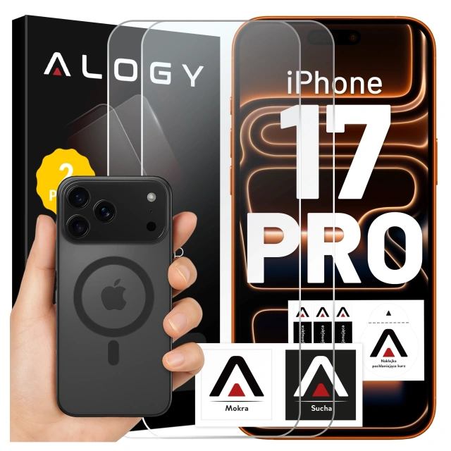 Pouzdro pro Apple iPhone 16 Pro Max Alogy MagSafe Hybrid Matte Case Matte Cover with Lens Protection Black