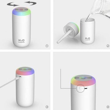 Luftbefeuchter Aroma Diffuser LED Aromatherapie USB Weiß