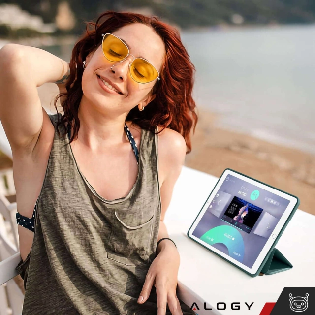 Hülle für Apple iPad 10.2 9 Gen 8/7 2021/2020/2019 Smart Pencil Case Alogy TPU Tablet Cover Grün