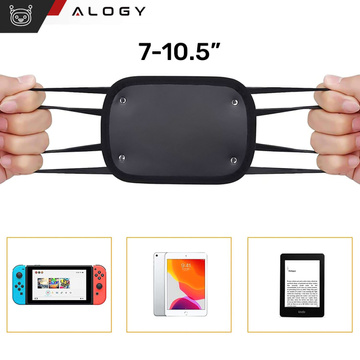 2x Držák na opěrku hlavy do auta pevný suchý zip pro čtečku tabletu Alogy Car flexibilní černý