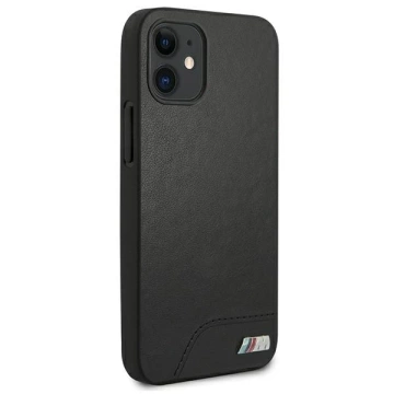 BMW BMHCP12SMHOLBK Phone Case for Apple iPhone 12 Mini 5.4" black/black hardcase M Collection Smooth PU