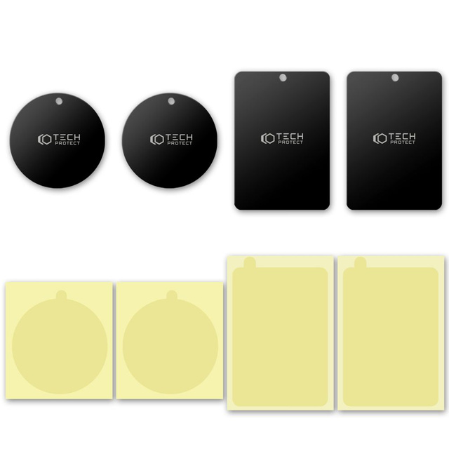 MetalPlate Magnetické magnetické destičky pro držák do auta 4-Pack Black