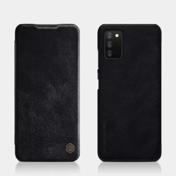 Kožené puzdro Nillkin Qin pre Samsung Galaxy A03s čierne