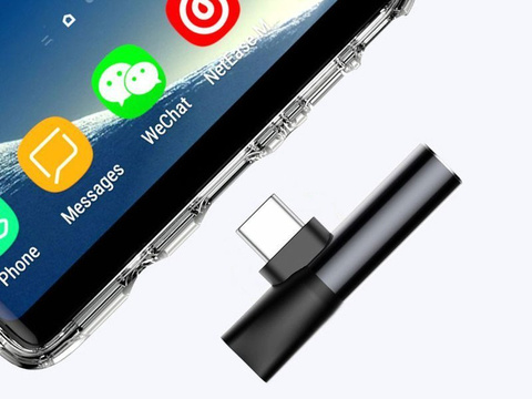 Baseus Adapter USB-C to Audio Mini Jack 3.5mm angled USB-C L41 Black