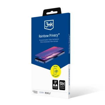 Privacy-Hartglas für Apple iPhone 16 Pro – 3mk Rainbow Privacy