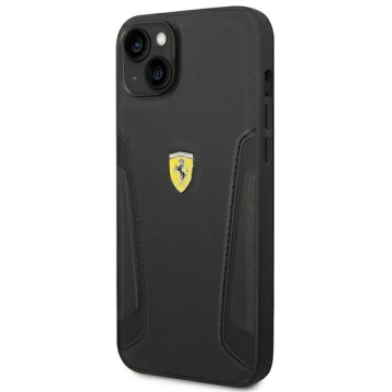 Eti na telefon Ferrari FEHCP14MRBUK до Apple iPhone 14 Plus 6,7" czarny/black hardcase Leather Stamp Sides
