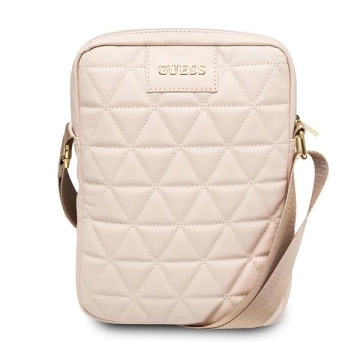 Taška Guess GUTB10QLPK 10" ružová / ružová prešívaná taška na tablet