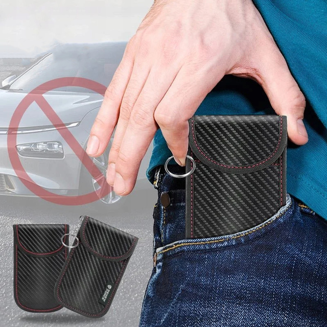 Puzdro na kľúče proti krádeži Smart peňaženka proti krádeži Držiak na RFID kartu čierny