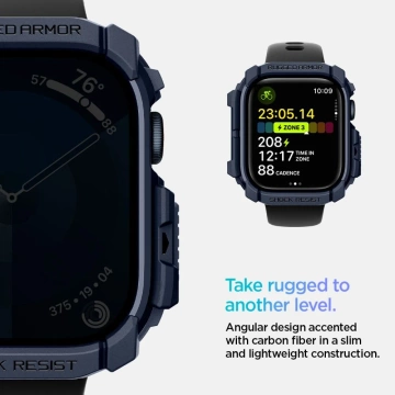 Чохол для Apple Watch 10 (46 мм) Granatowe темно-синій Spigen Rugged Armor