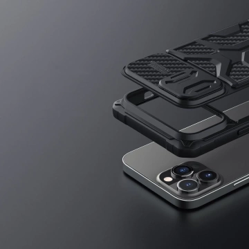 Pancierový kryt Nillkin Adventruer Case pre iPhone 13 Pro s krytom fotoaparátu modrý