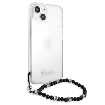 Guess GUHCP13SKPSBK iPhone 13 mini 5,4" priehľadné pevné puzdro Black Pearl