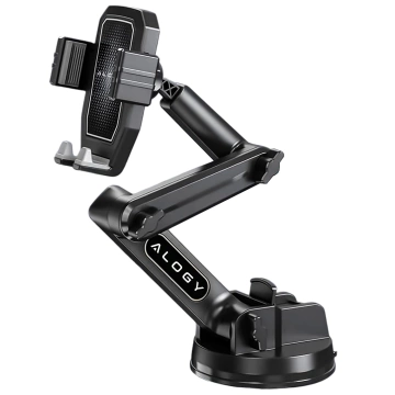 Car Phone Holder 7.2" for Truck Bus Lorry Excavator Car Long 43cm for Windshield Cockpit Alogy Black