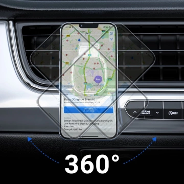 Acefast magnetický držák na telefon do auta pro ventilační mřížku šedý (D16 šedý)