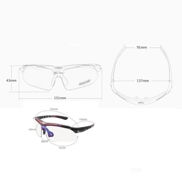 Rockbros 10003 polarisierte Fahrradbrille – schwarz