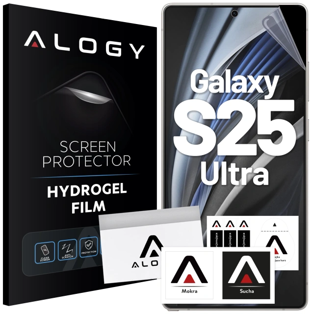 Hydrogel-Folie für Samsung Galaxy S25 Ultra – Flexibler Displayschutz, selbstheilend, passgenau und hochtransparent – Alogy Hydrogel Film™