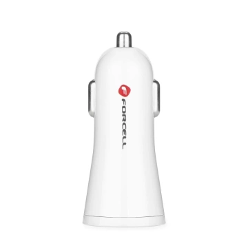 Автомобільний зарядний пристрій Forcell Quick Charge 3.0 2.4A, білий