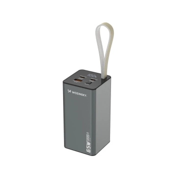 Powerbank Wozinsky K65+ 30000mAh 65W USB-C/USB-A Szary