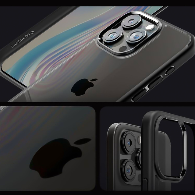 Чохол для iPhone 15 Pro Max Spigen Ultra Hybrid Case, задня кришка Matte Black