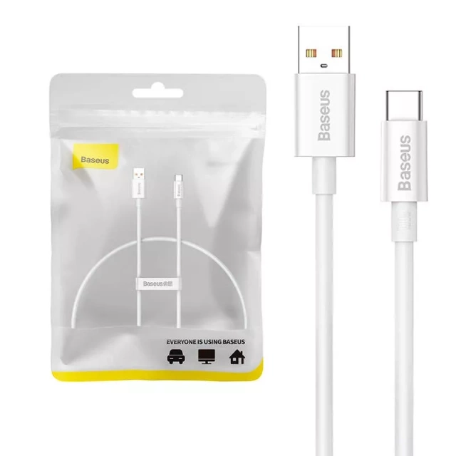 Baseus Superior USB na USB-C kabel 100W 0,25m (bílý)