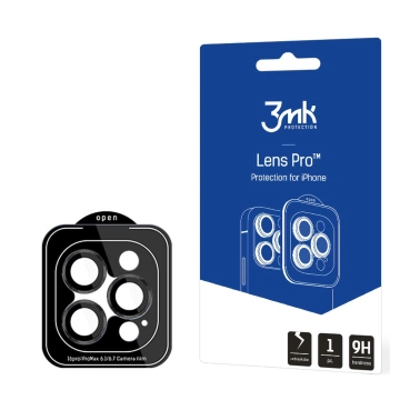 Sklo pro Apple iPhone 16 Pro / 16 Pro Max Cover Cover Lens 3mk Lens Protection Pro Black Protective Cover