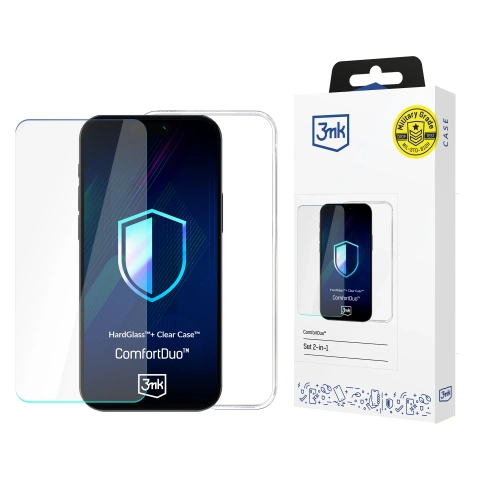 Etui do Samsung Galaxy S25+ 3mk ComfortDuo Clear + Szkło Hardglass